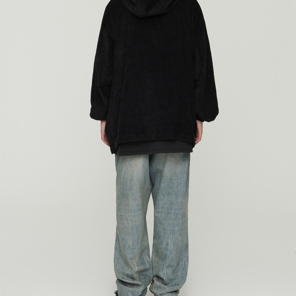 Light Grey Baggy Pleated Jeans – Oversized Streetwear Denim