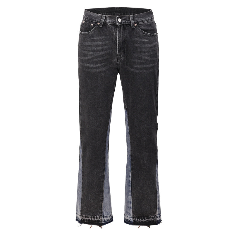 Men's Structural Stitching Baggy Jeans – Streetwear Loose Fit