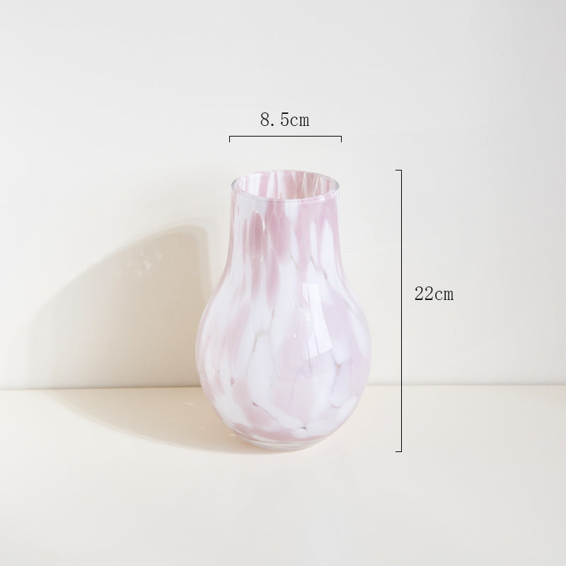 Elegant French Cream Glass Vase – Luxury Minimalist Home Decor