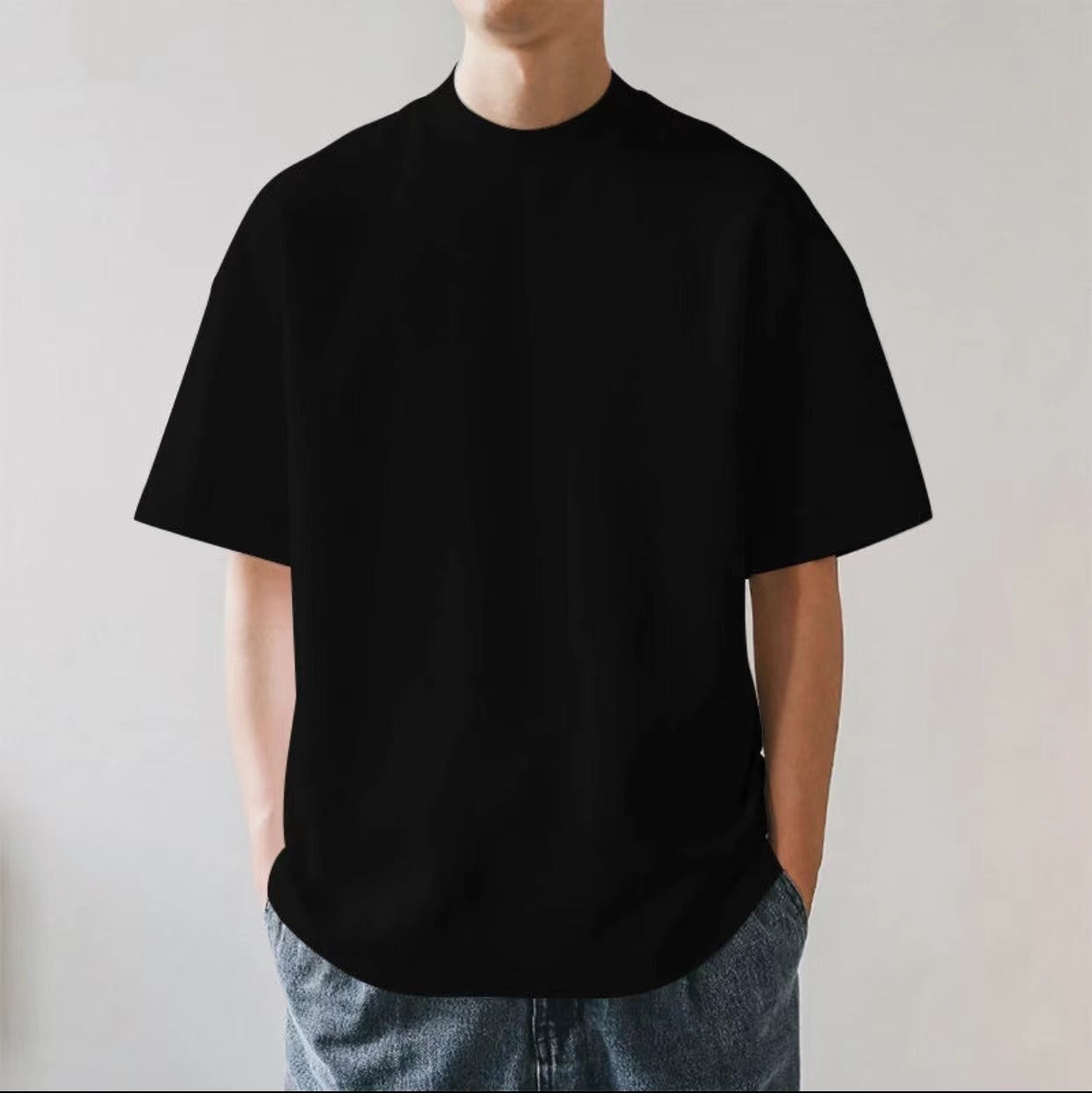 Plus Size Oversized Cotton T-Shirt for Men – Retro Style