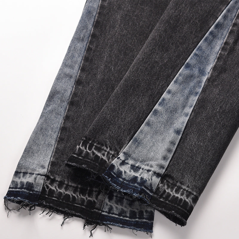 Men's Structural Stitching Baggy Jeans – Streetwear Loose Fit