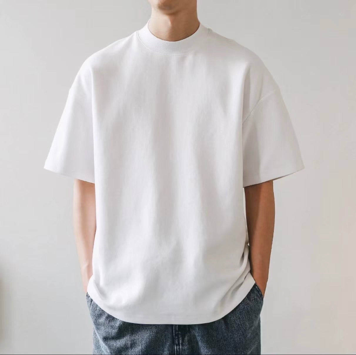 Plus Size Oversized Cotton T-Shirt for Men – Retro Style