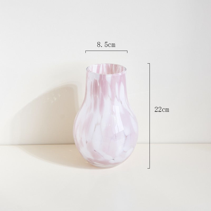 Elegant French Cream Glass Vase – Luxury Minimalist Home Decor