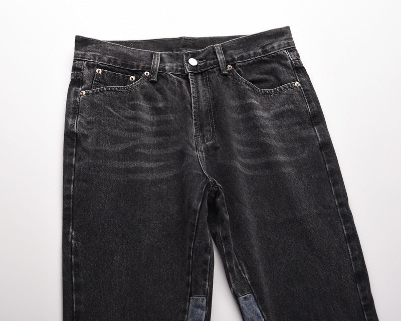 Men's Structural Stitching Baggy Jeans – Streetwear Loose Fit