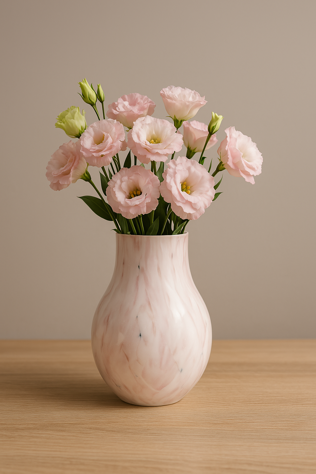Elegant French Cream Glass Vase – Luxury Minimalist Home Decor