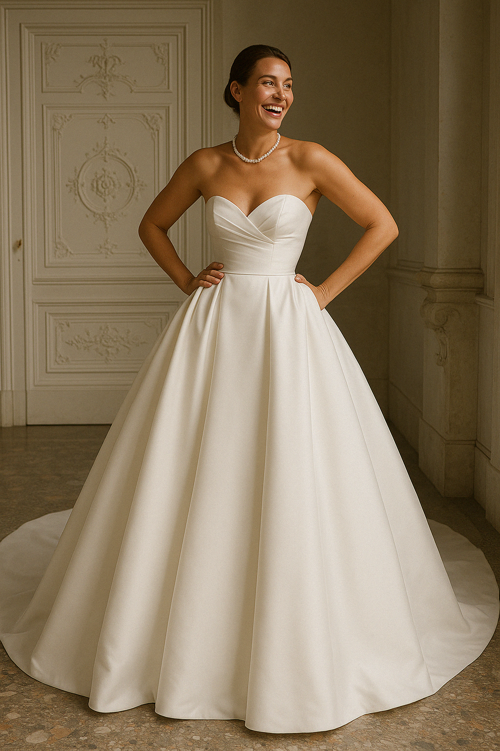 Elegant White Satin Tube Top Dress – Chic Four Seasons Style