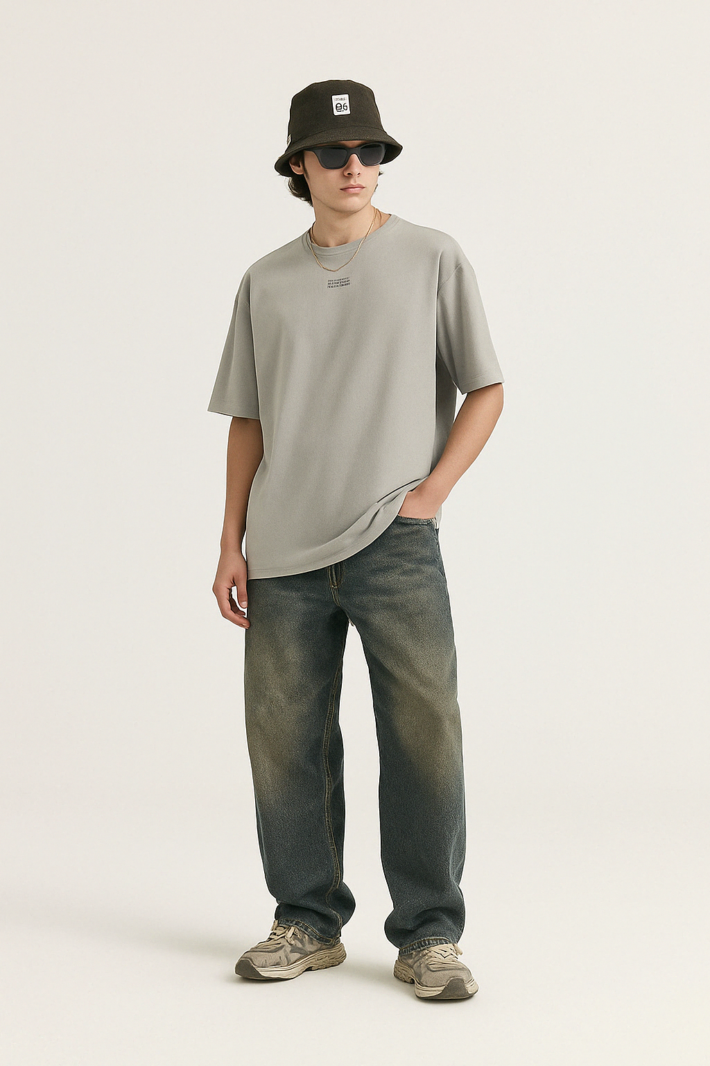 Retro Cat Beard Distressed Wide-Leg Jeans – Vintage Baggy Streetwe