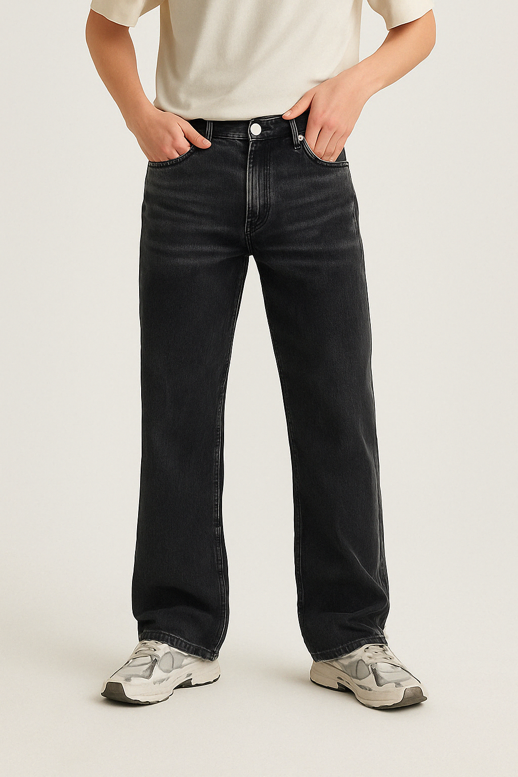Men's Structural Stitching Baggy Jeans – Streetwear Loose Fit