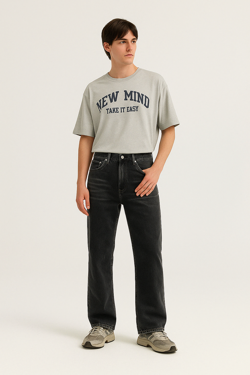 Men's Structural Stitching Baggy Jeans – Streetwear Loose Fit