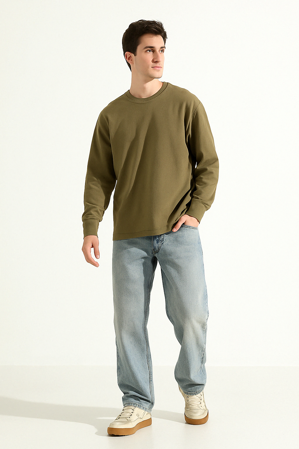 Men's Washed Distressed Loose Straight Jeans – Vintage Street Style