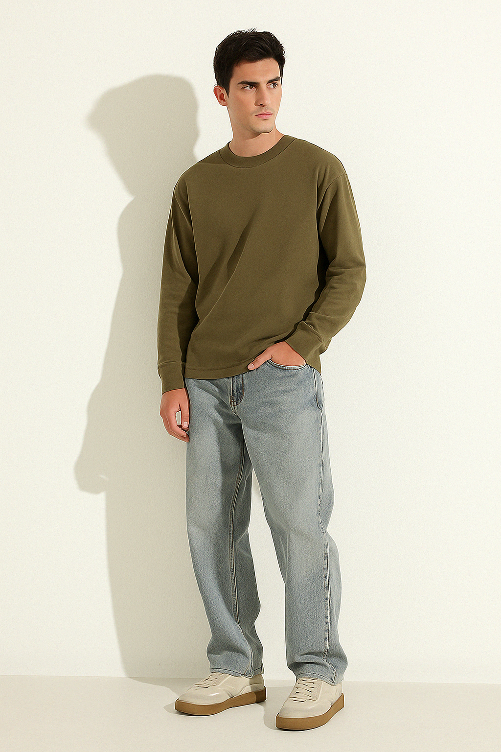 Men's Washed Distressed Loose Straight Jeans – Vintage Street Style