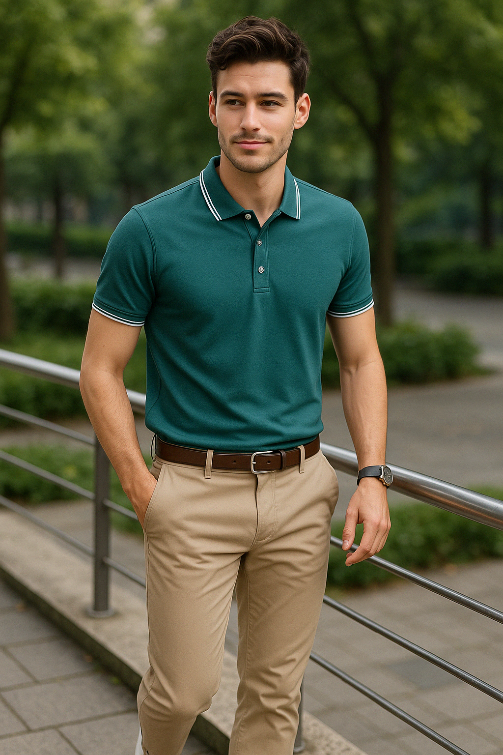 Men’s Slim Fit Polo T-Shirt – Stylish Summer Casual Wear