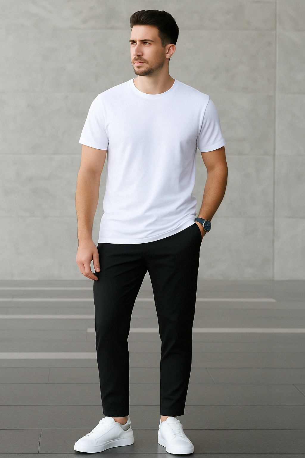 Men's Slim Fit Drawstring Pants with Pockets – Casual Comfort & Style