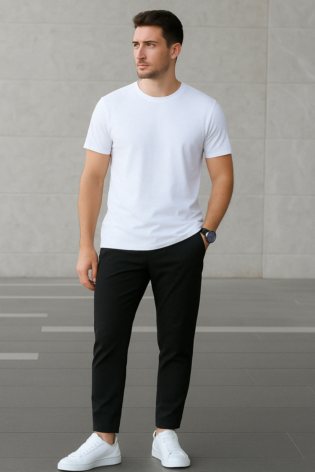 Men's Slim Fit Drawstring Pants with Pockets – Casual Comfort & Style