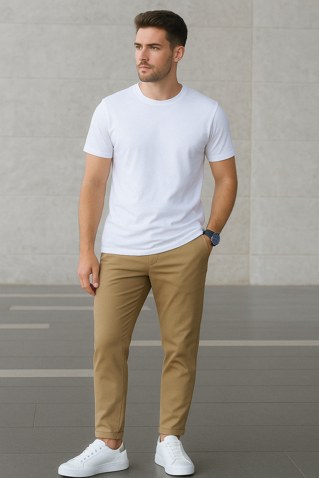 Men's Slim Fit Drawstring Pants with Pockets – Casual Comfort & Style