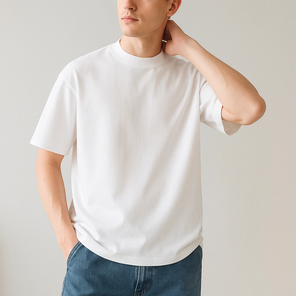 Plus Size Oversized Cotton T-Shirt for Men – Retro Style