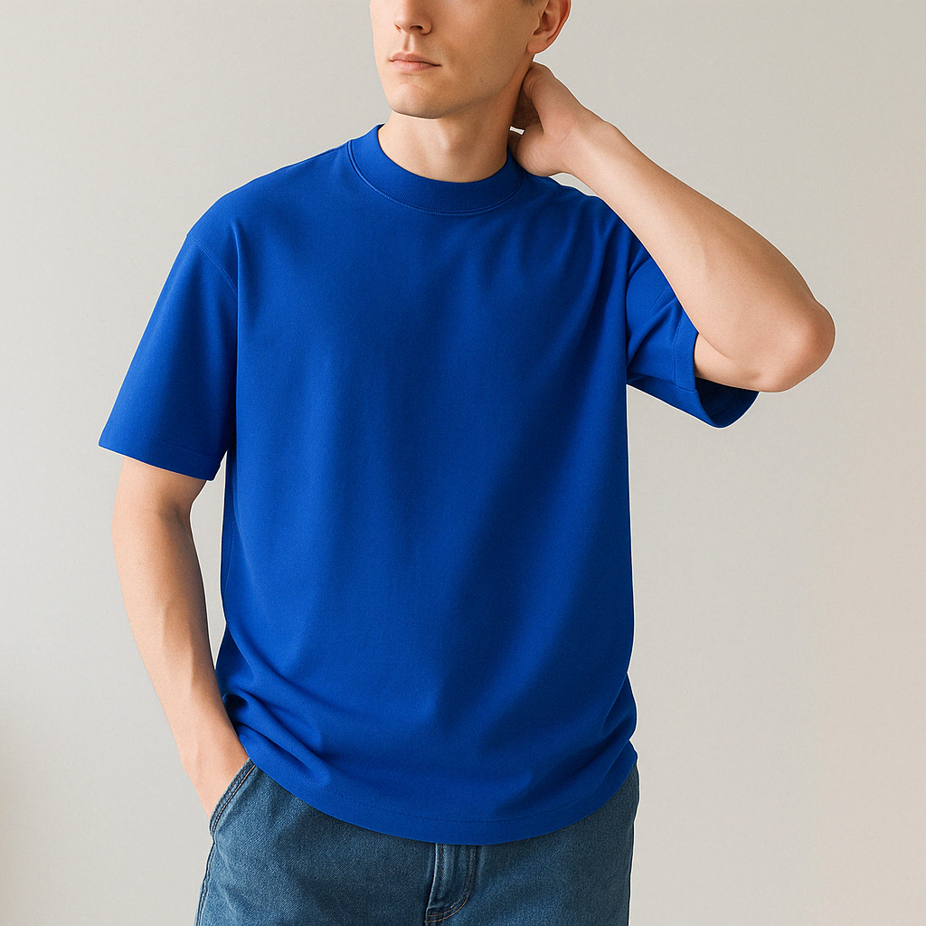 Plus Size Oversized Cotton T-Shirt for Men – Retro Style