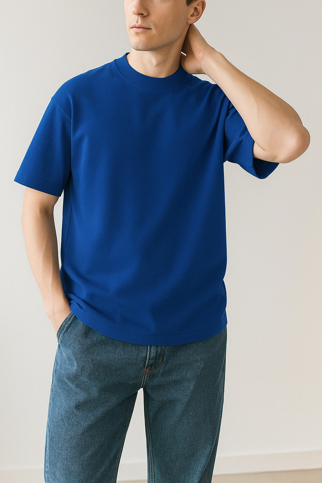 Plus Size Oversized Cotton T-Shirt for Men – Retro Style