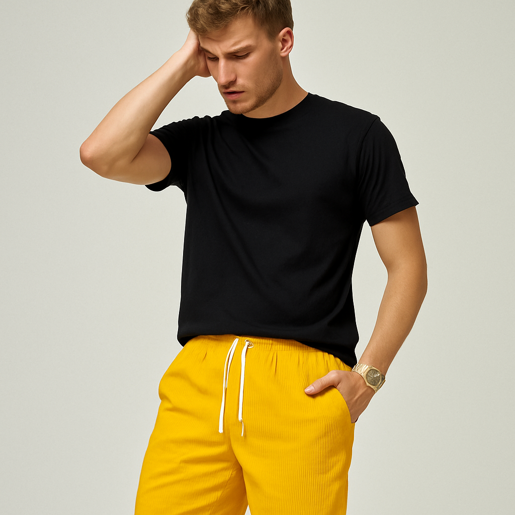 Men's Vintage Corduroy Cargo Shorts – Summer Drawstring Fit