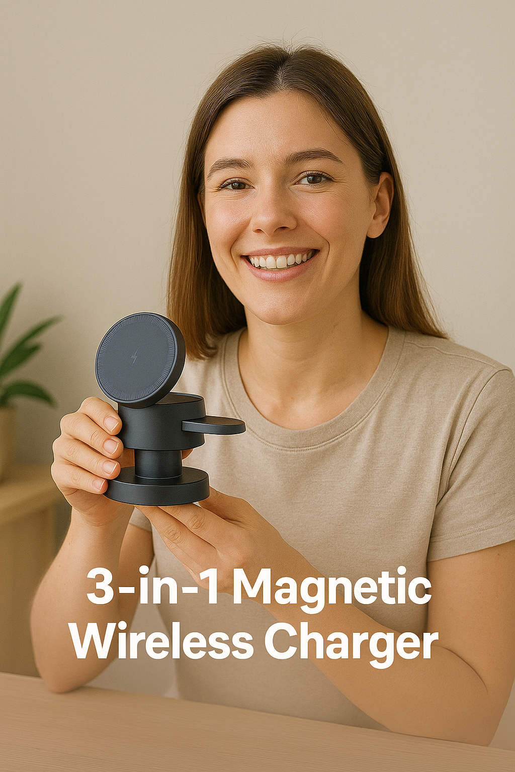 3-in-1 Magnetic Wireless Charger with Night Lamp