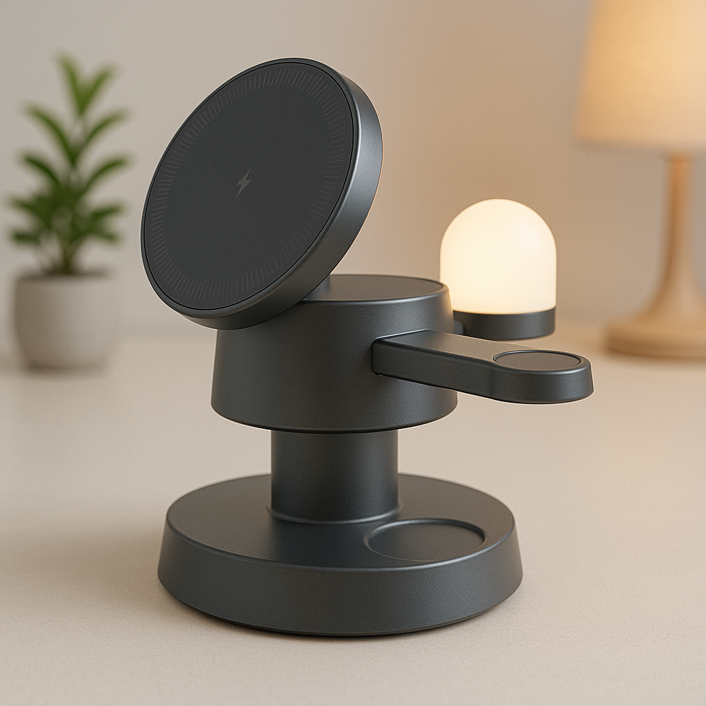 3-in-1 Magnetic Wireless Charger with Night Lamp