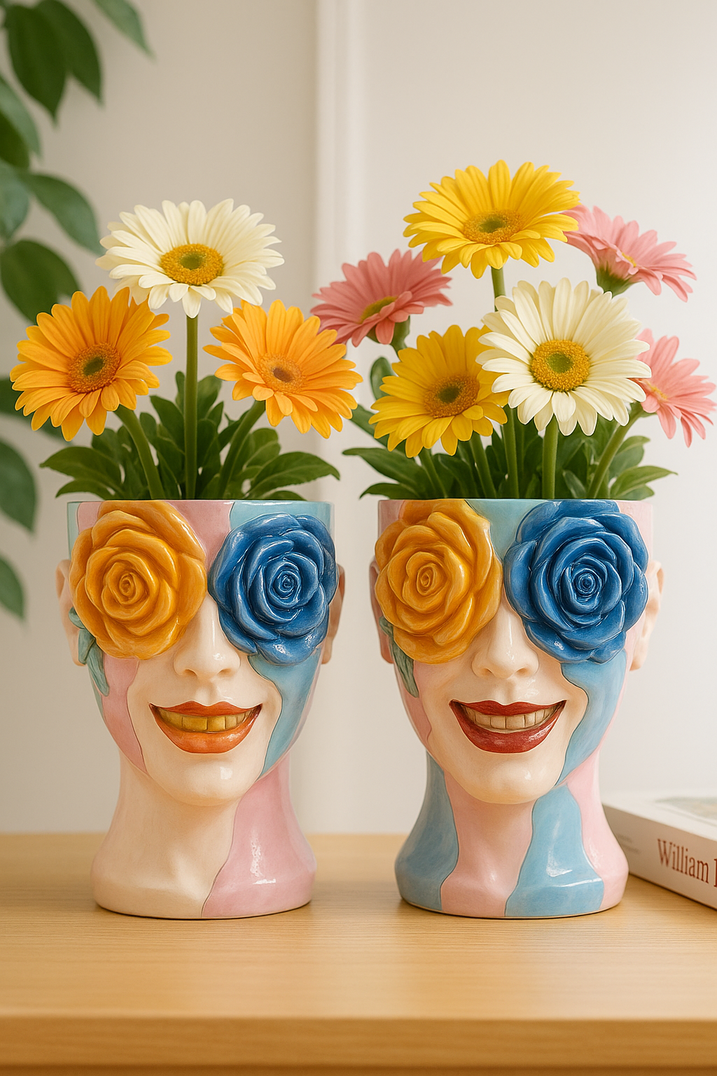 🌹 Hand-Painted Rose Flowerpot – Garden & Home Decor