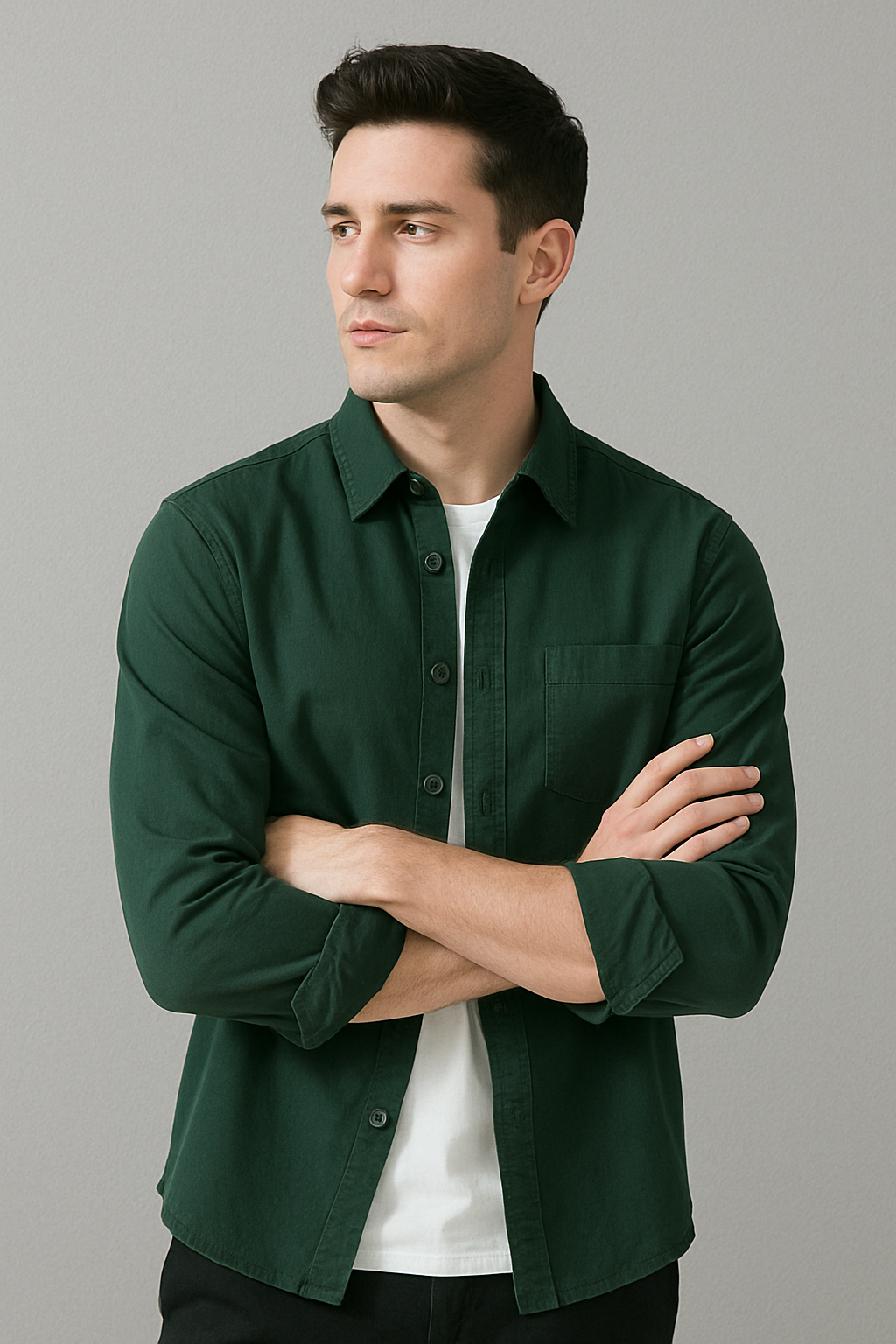 Men's Casual Literary Long Sleeve Shirt – All-Match Loose Fit Top