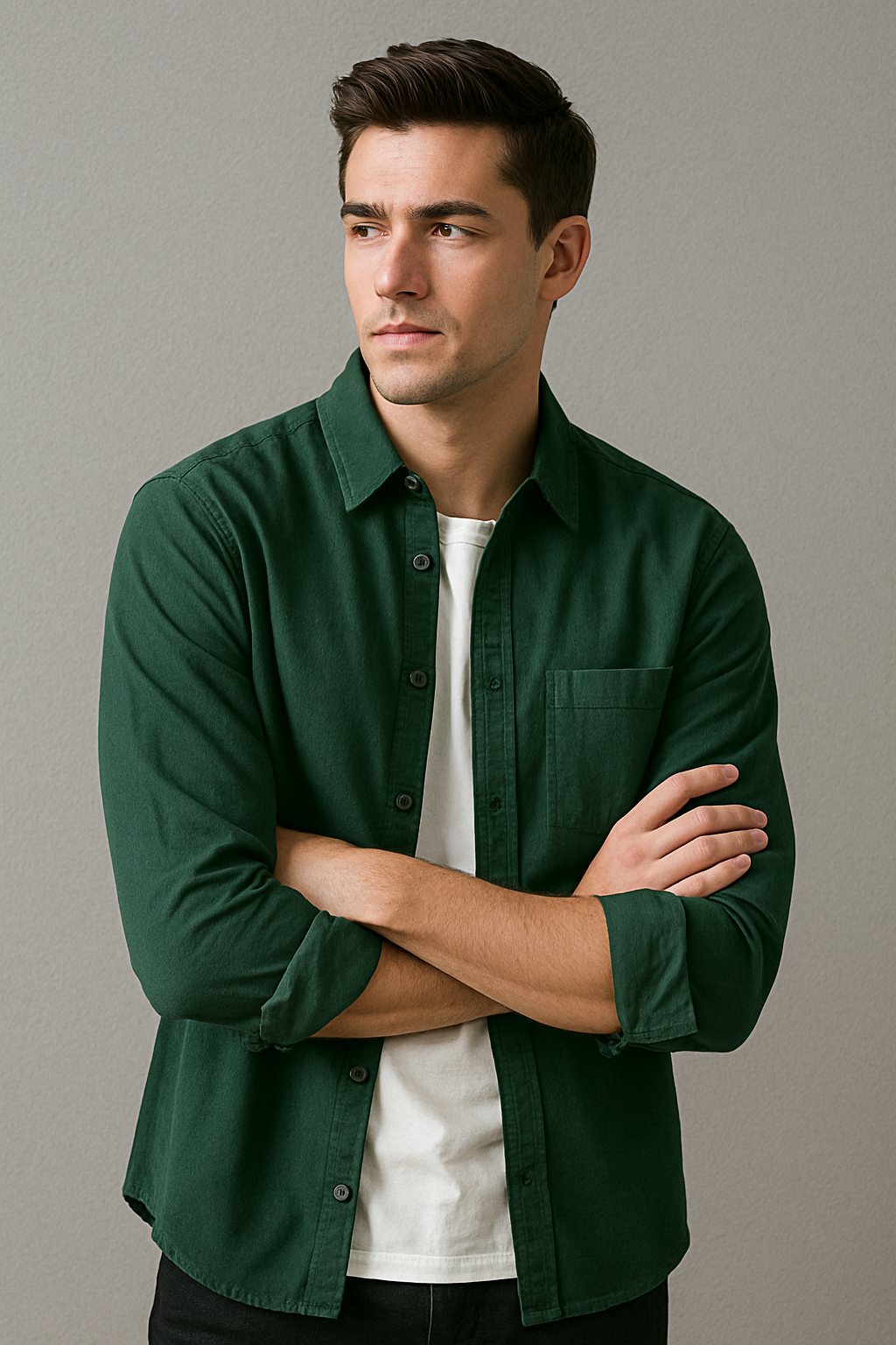 Men's Casual Literary Long Sleeve Shirt – All-Match Loose Fit Top