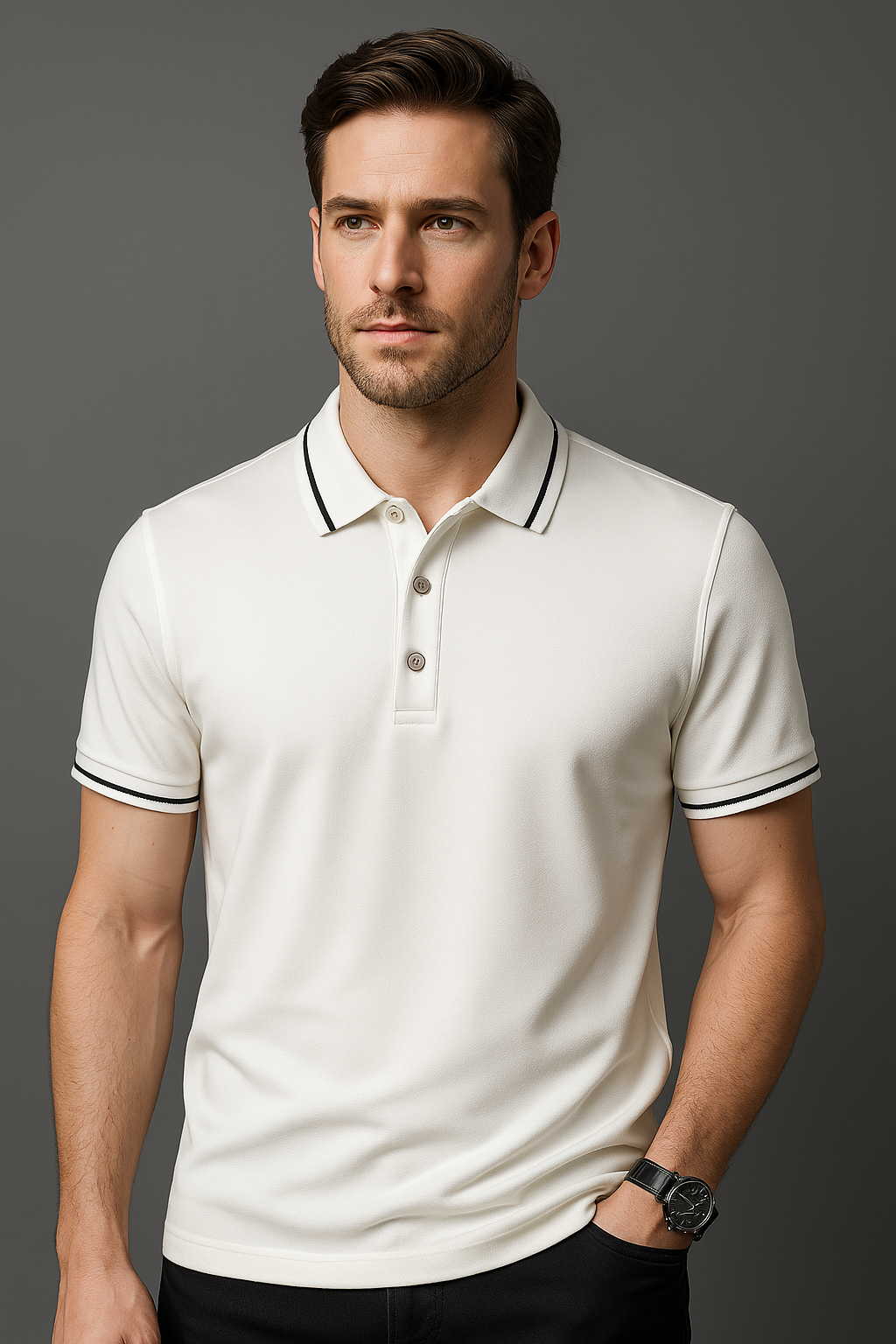Men’s Slim Fit Polo T-Shirt – Stylish Summer Casual Wear
