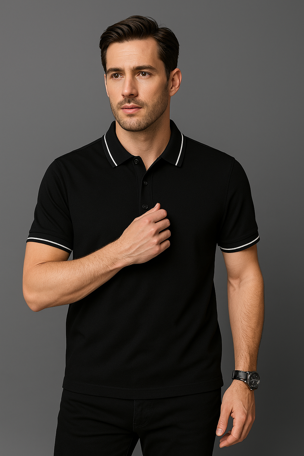 Men’s Slim Fit Polo T-Shirt – Stylish Summer Casual Wear