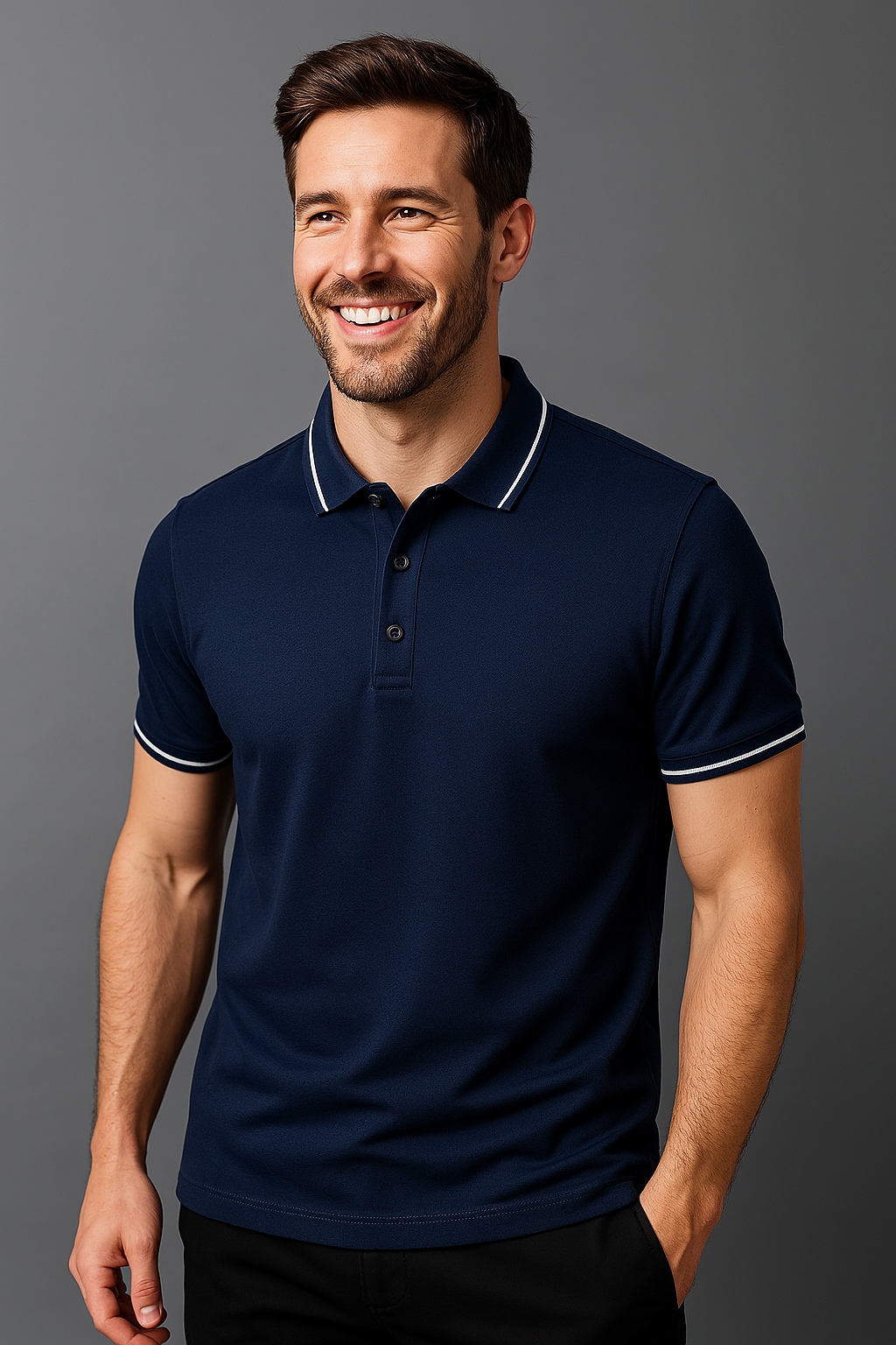 Men’s Slim Fit Polo T-Shirt – Stylish Summer Casual Wear