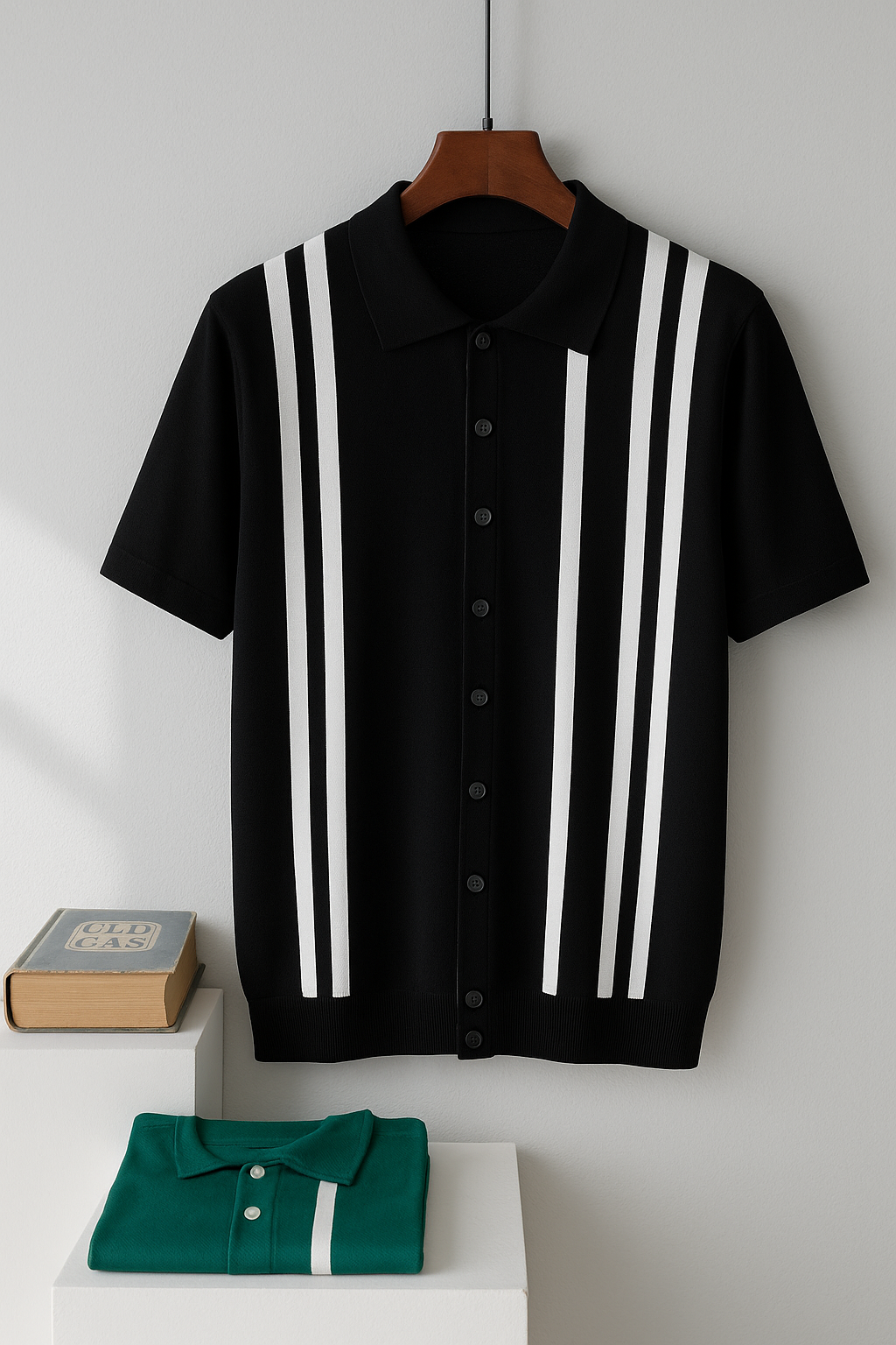 Men's Breathable Striped Polo Shirt - Casual Short-Sleeve Trendy Fit