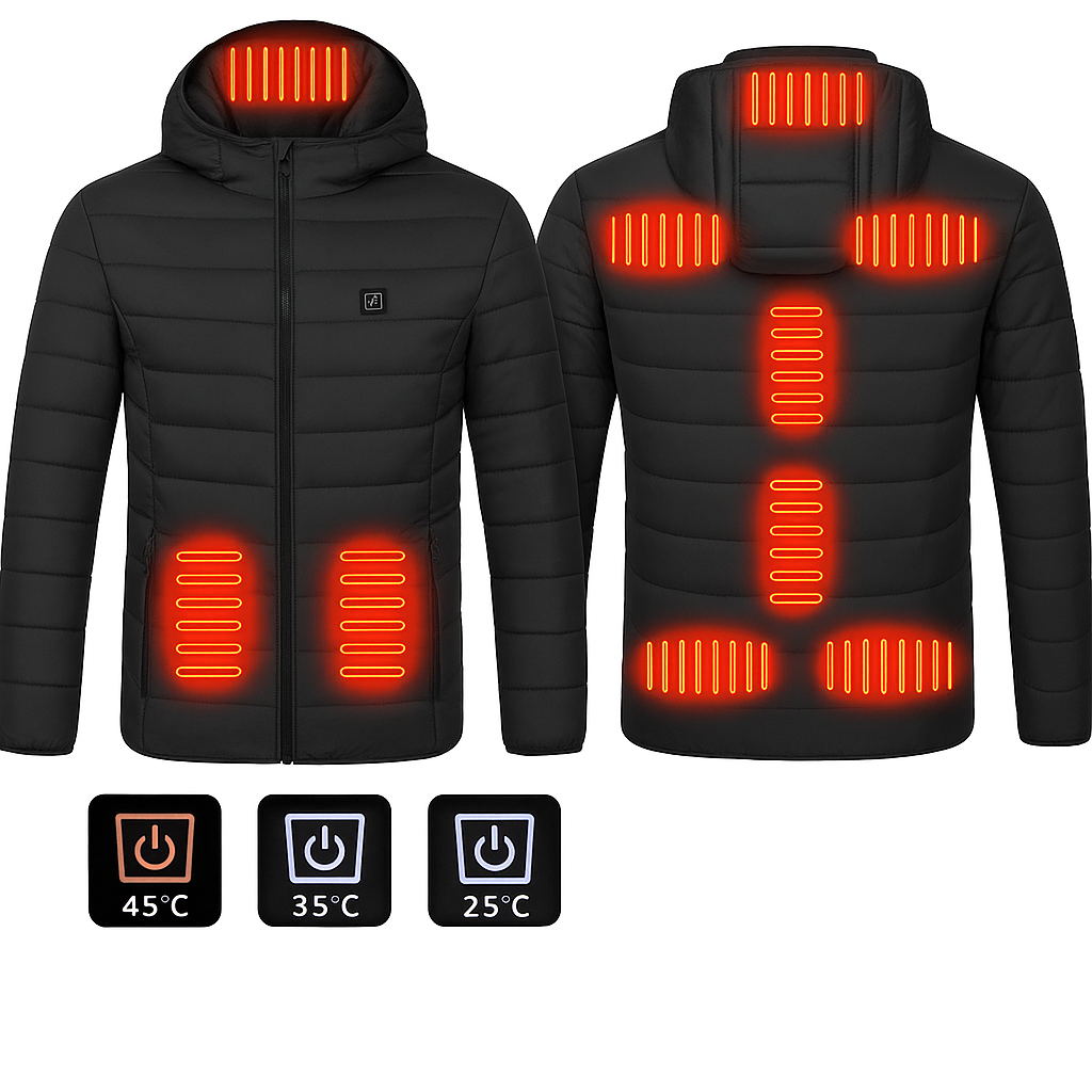 Premium USB Heated Jacket: Durable Electric Winter Coat for Men