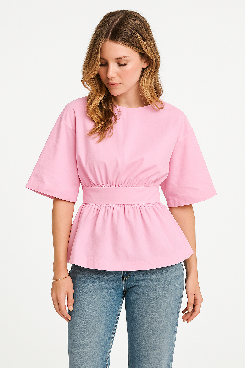 Backless Tie-Back Cotton Tee – Women’s Summer Top