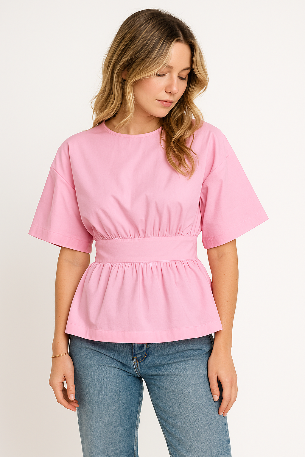 Backless Tie-Back Cotton Tee – Women’s Summer Top