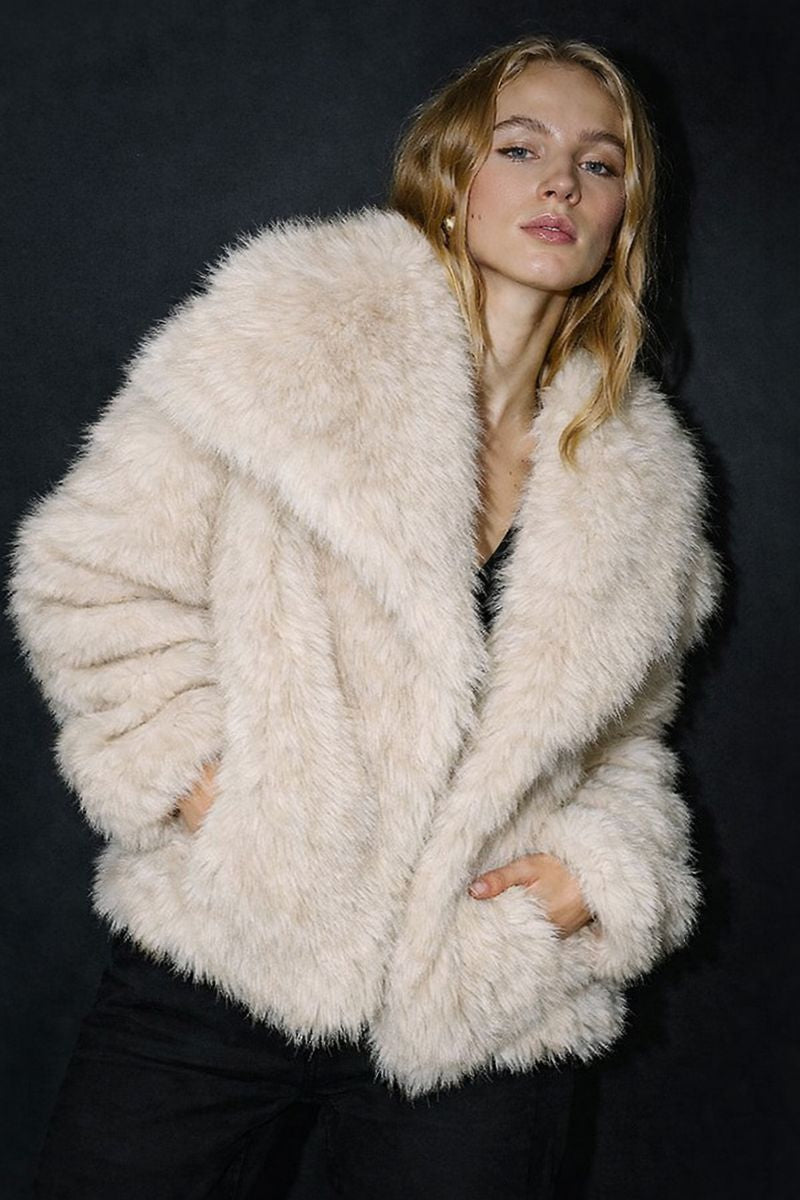 Women’s Teddy Faux Fur Coat – Plush Warm Winter Jacket