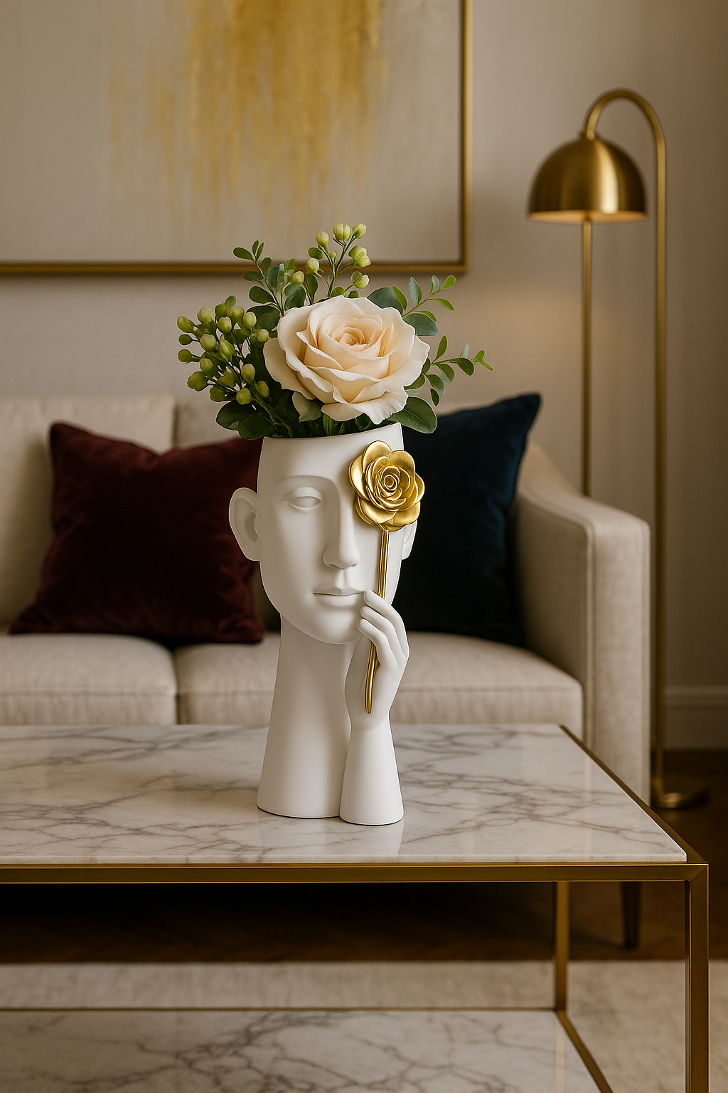 Luxury Art Vase Modern Designer Home Decor Elegant Centerpiece