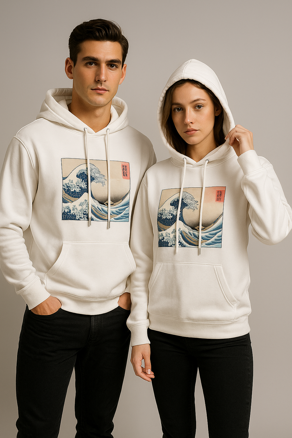 Luxury Unisex “Great Wave” Sweatshirt — Premium Streetwear Pullover