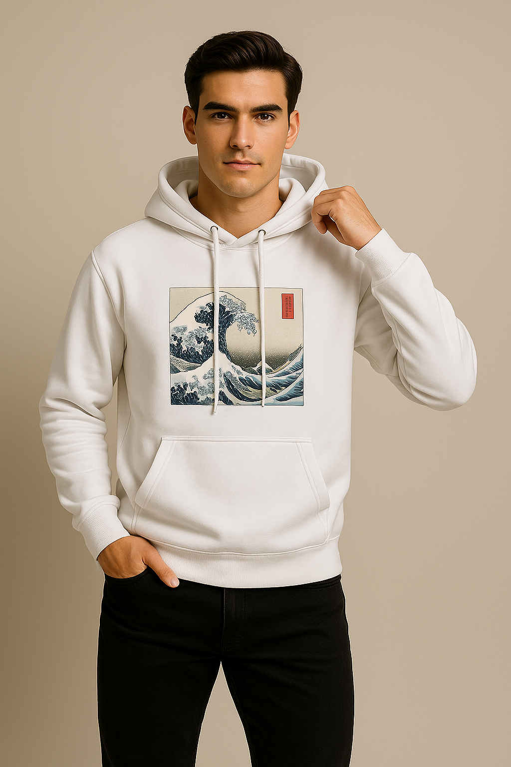 Luxury Unisex “Great Wave” Sweatshirt — Premium Streetwear Pullover