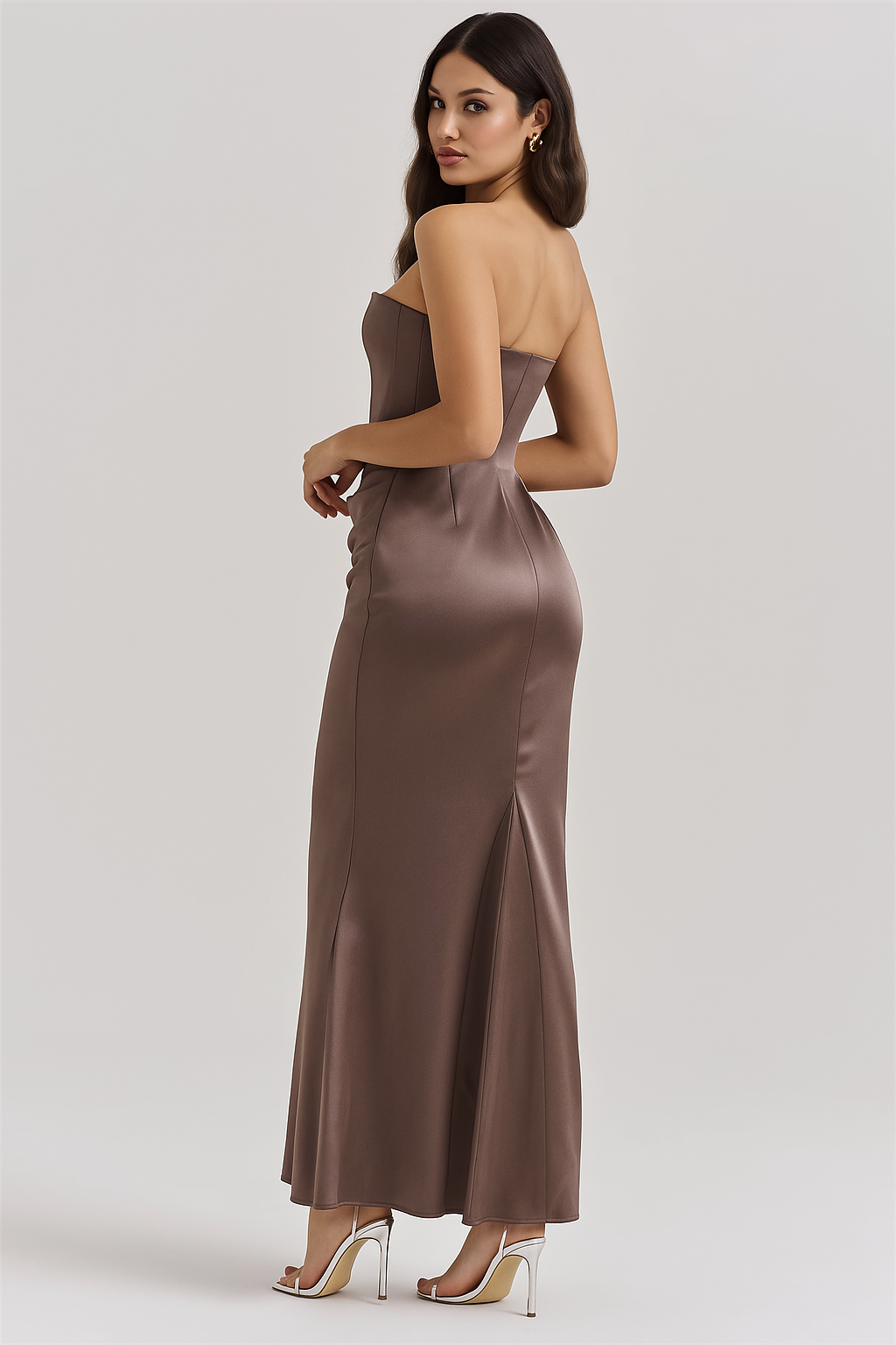 "Backless Tube Top Party Dress – Sexy Slim Fit Evening Gown"