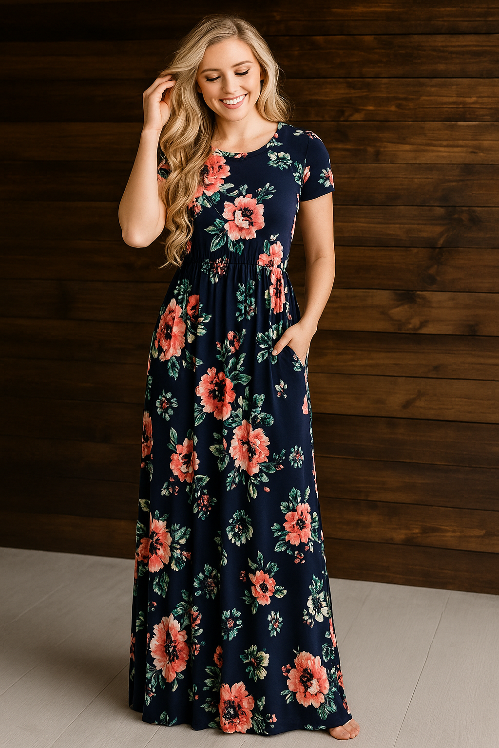 Boho Beach Floral Maxi Dress – Plus Size Summer Evening Wear for Women