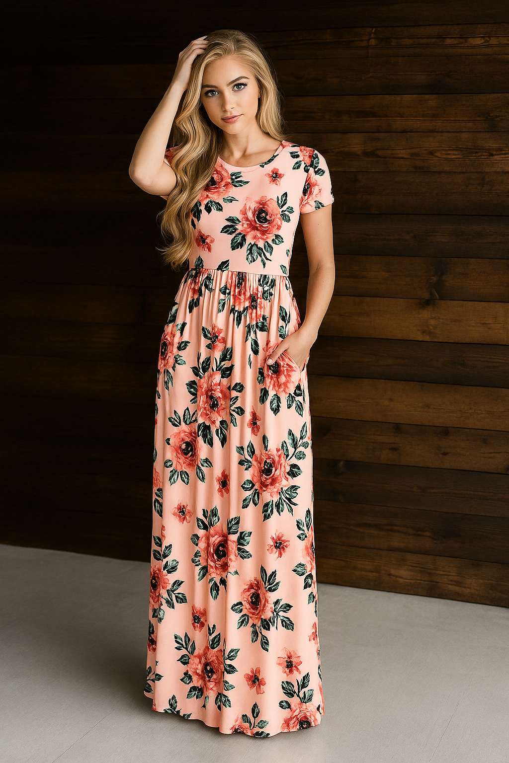Boho Beach Floral Maxi Dress – Plus Size Summer Evening Wear for Women
