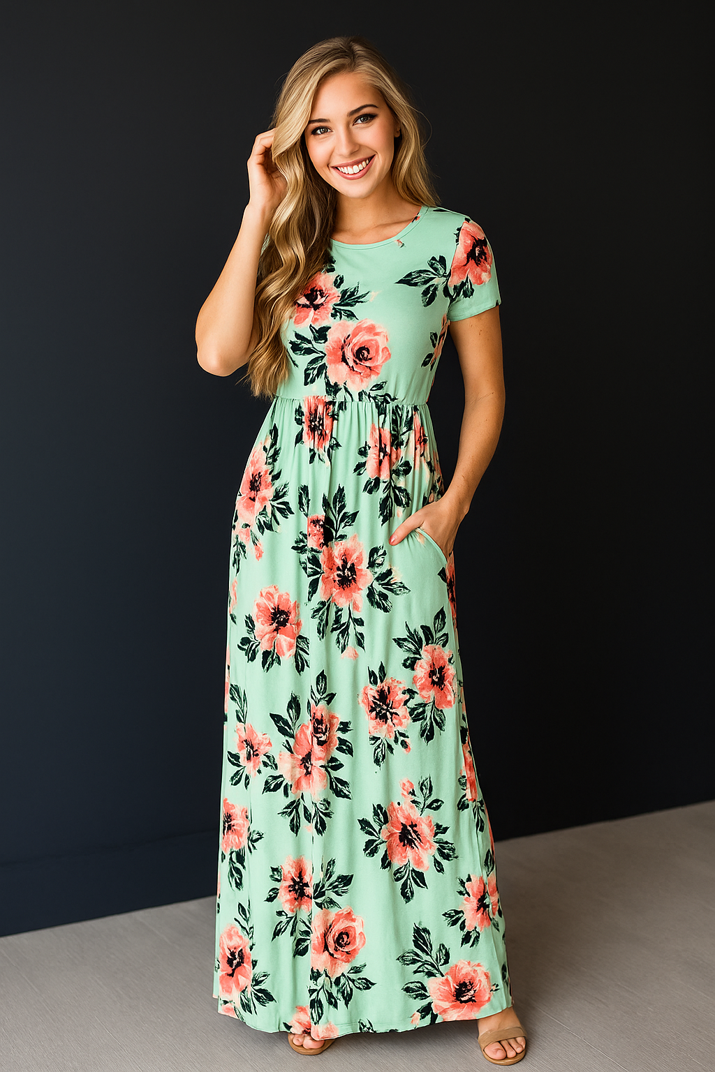 Boho Beach Floral Maxi Dress – Plus Size Summer Evening Wear for Women
