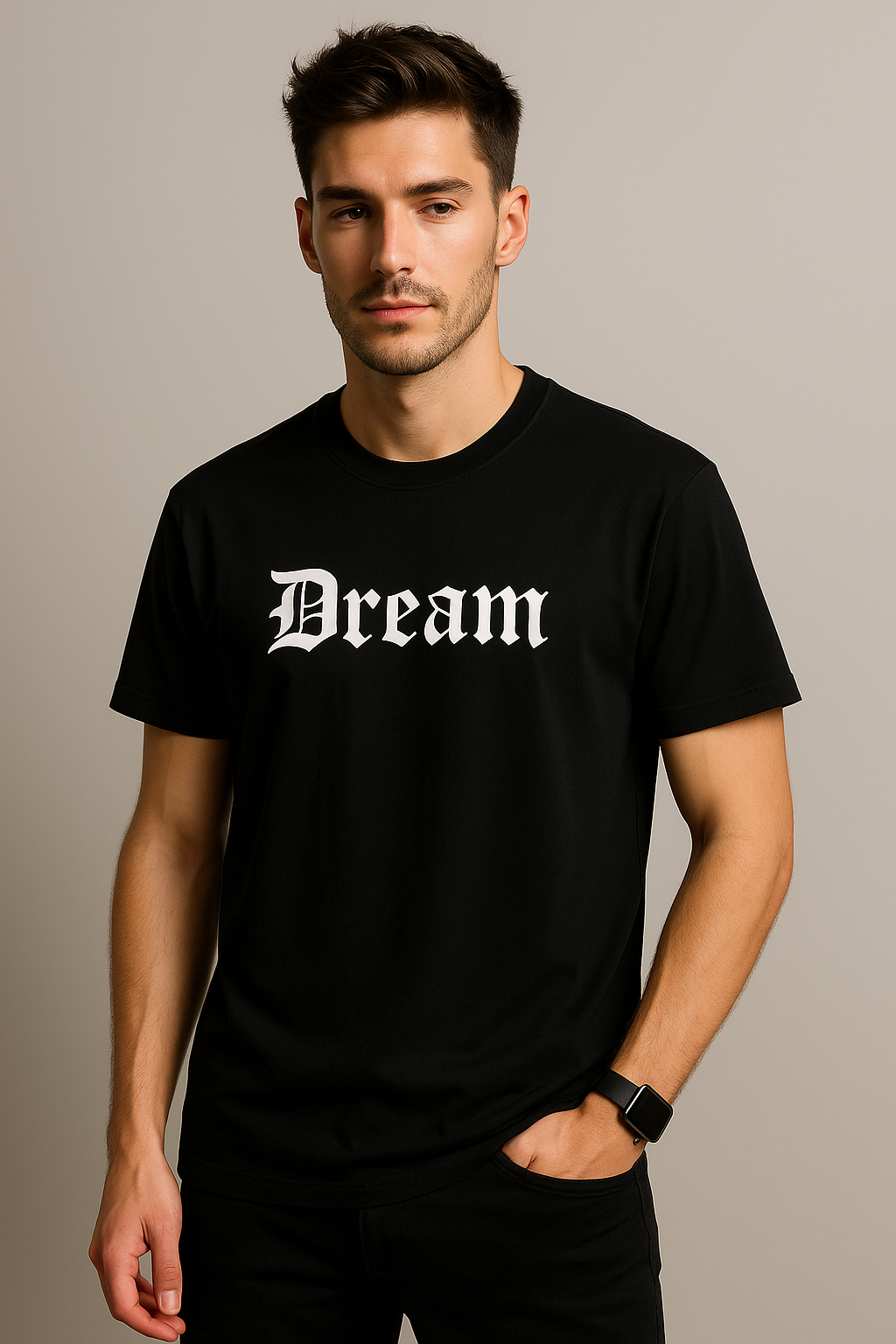 Men’s Printed Short-Sleeve T-Shirt – Bold Graphic Cotton