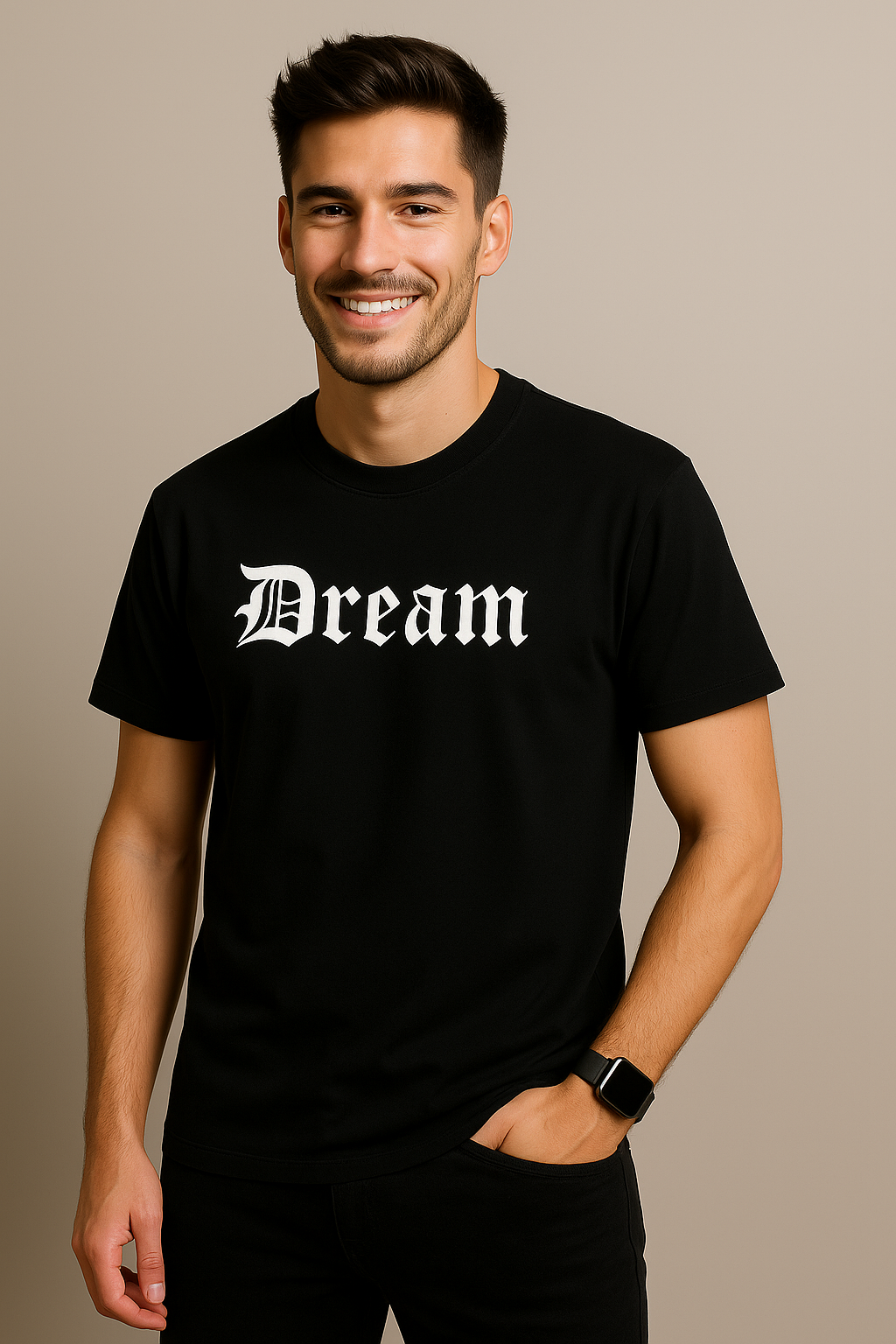 Men’s Printed Short-Sleeve T-Shirt – Bold Graphic Cotton