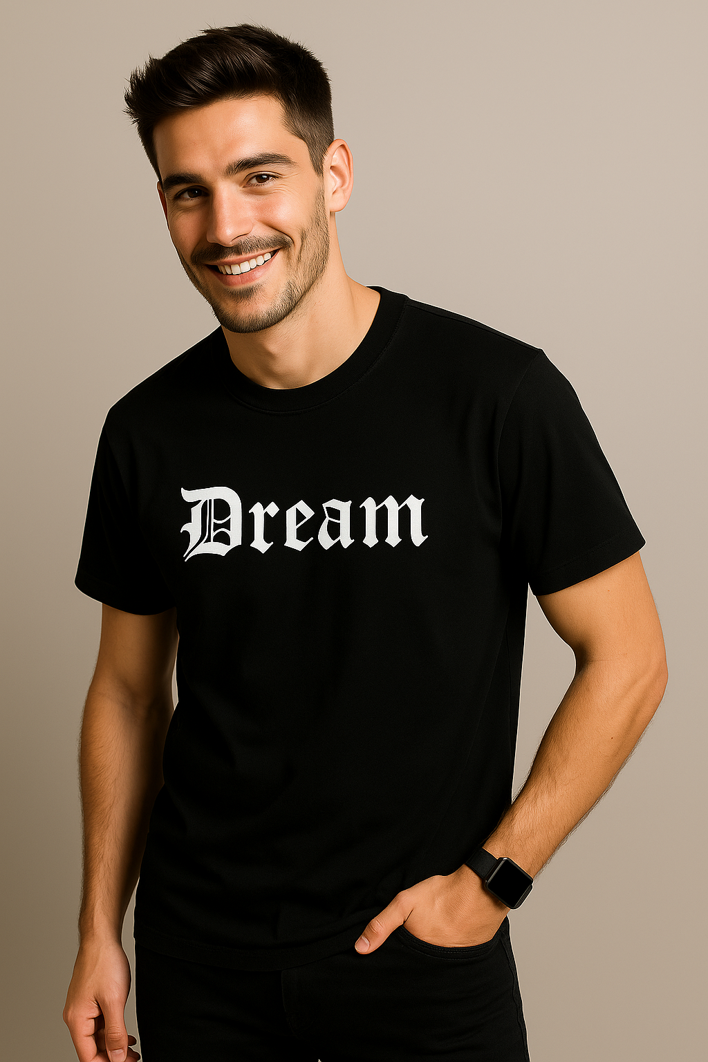 Men’s Printed Short-Sleeve T-Shirt – Bold Graphic Cotton