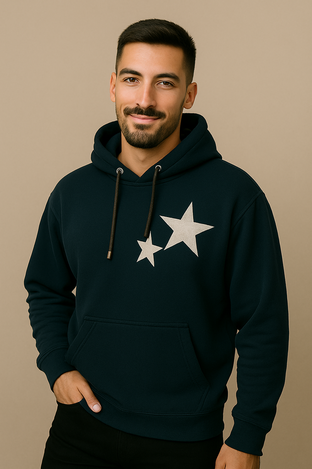 XINGX Men's Graphic Black Hoodie – Bold Streetwear Style