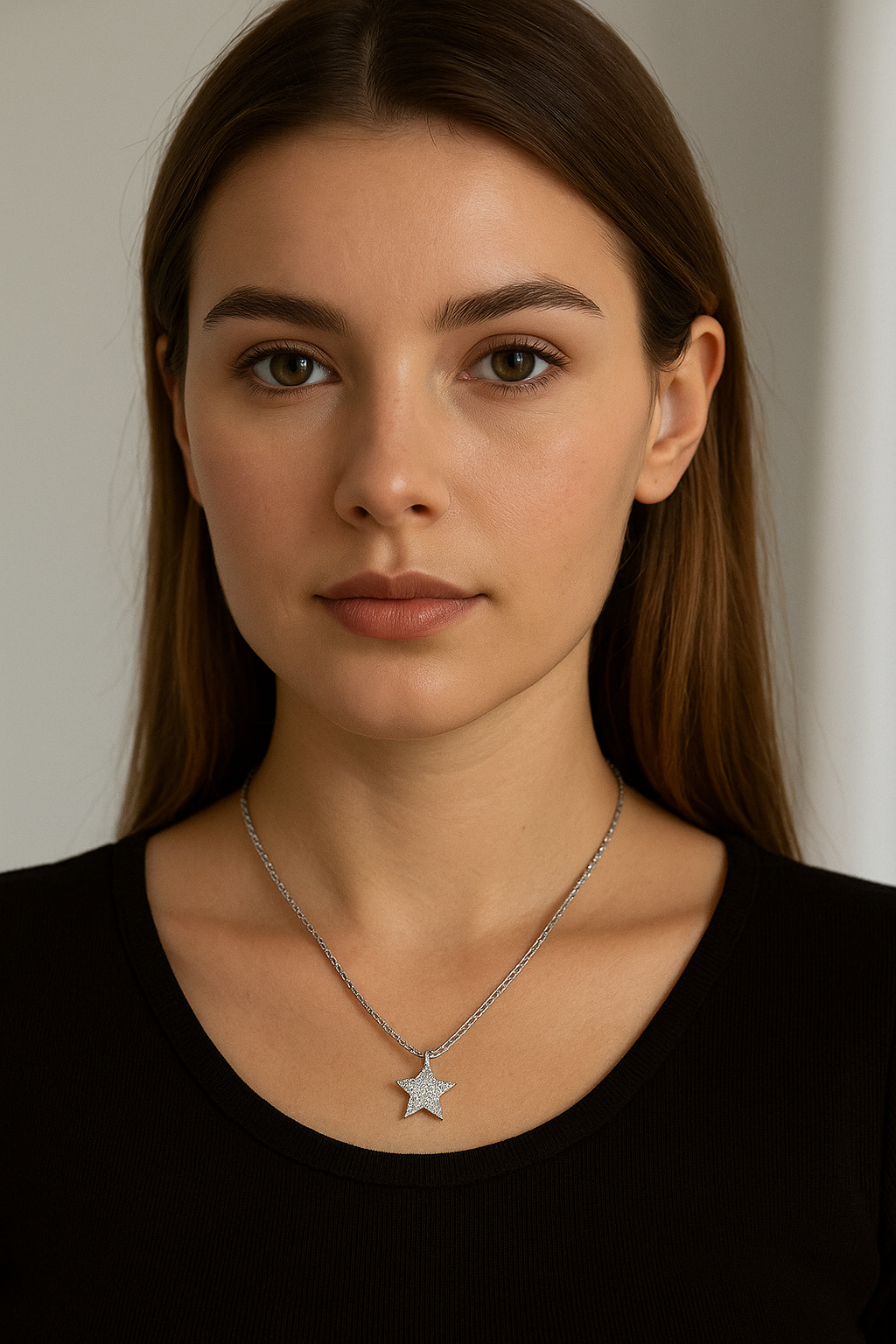Magnetic Star Necklace – Dainty Rhinestone Clavicle Chain for Women