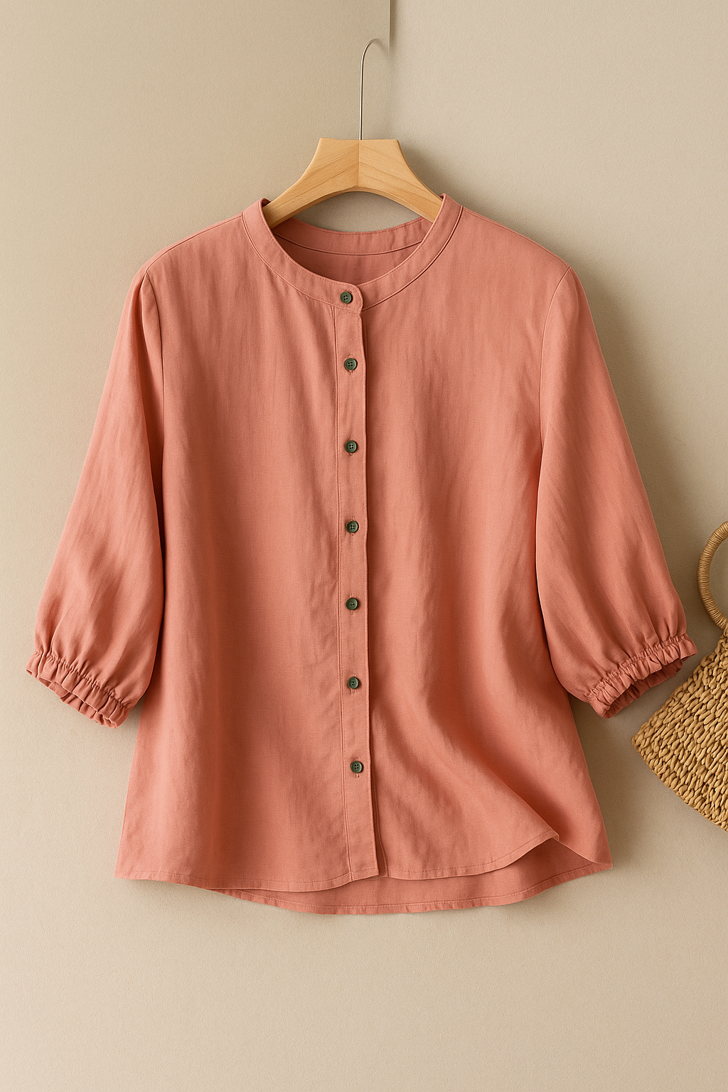 Retro Women's Half-Sleeve Shirt - Loose Summer Top