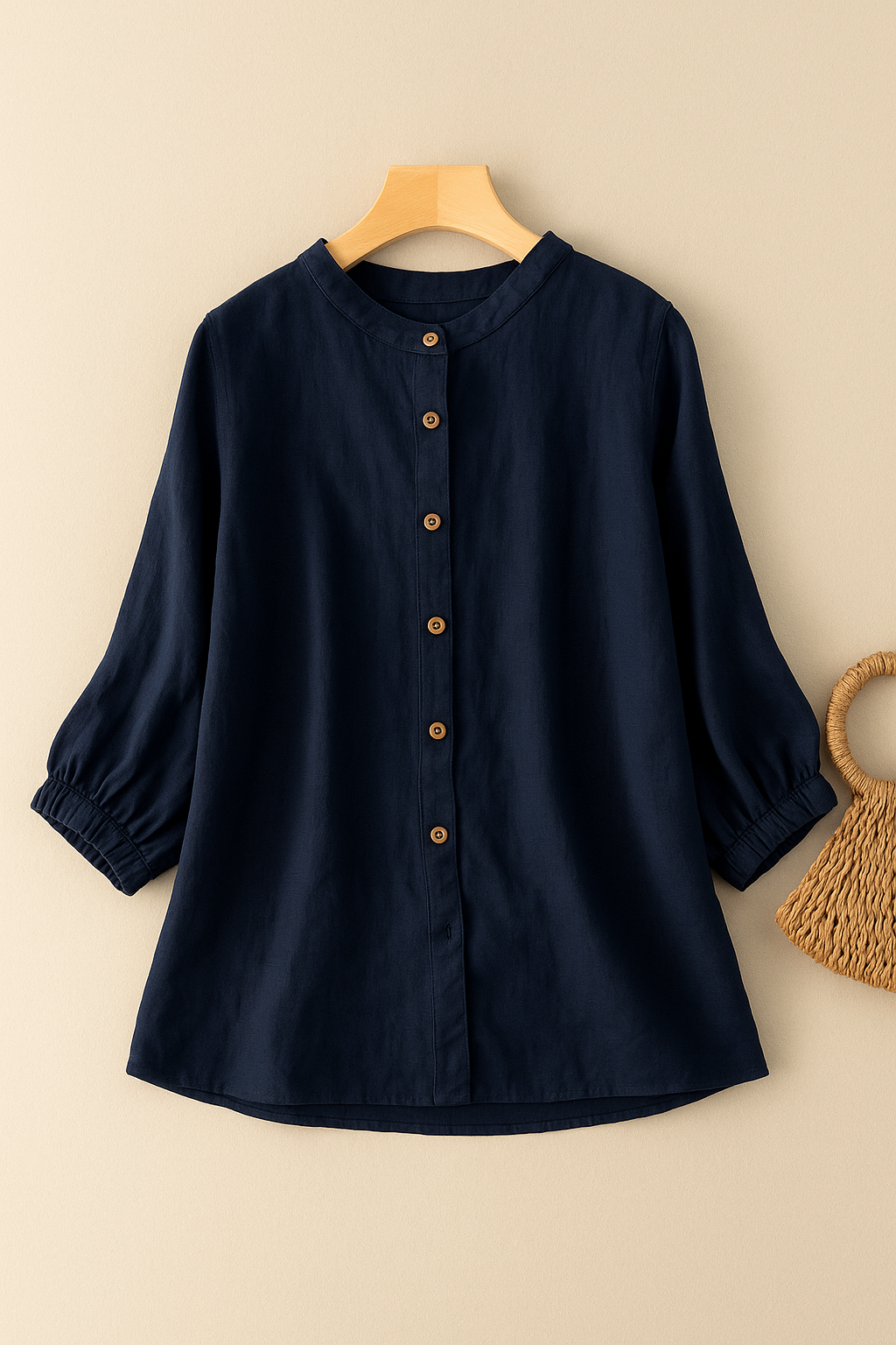 Retro Women's Half-Sleeve Shirt - Loose Summer Top